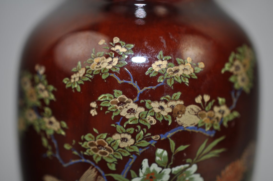Japanese Arita Bird and Floral Vase and Charger, photo 14 of 21