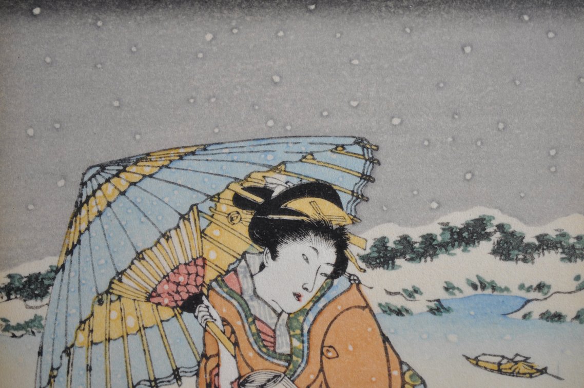 Toyokuni Bijin Japanese Woodblock Print, photo 3 of 11