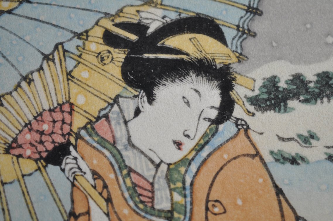 Toyokuni Bijin Japanese Woodblock Print, photo 4 of 11