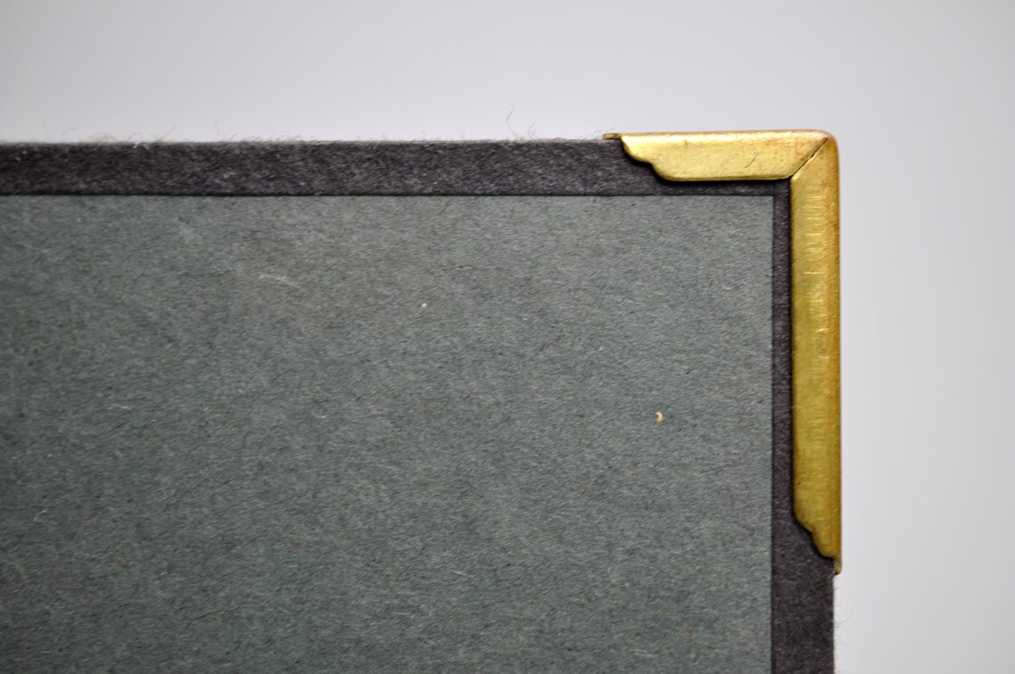Miniature Four-Panel Folding Byōbu with Horse Stable Scene, photo 9 of 9