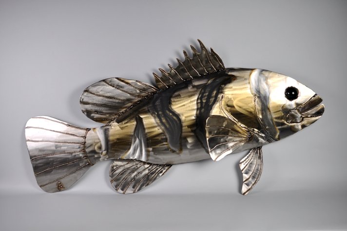 Ricaurte Steel Alive Goliath Grouper Sculpture