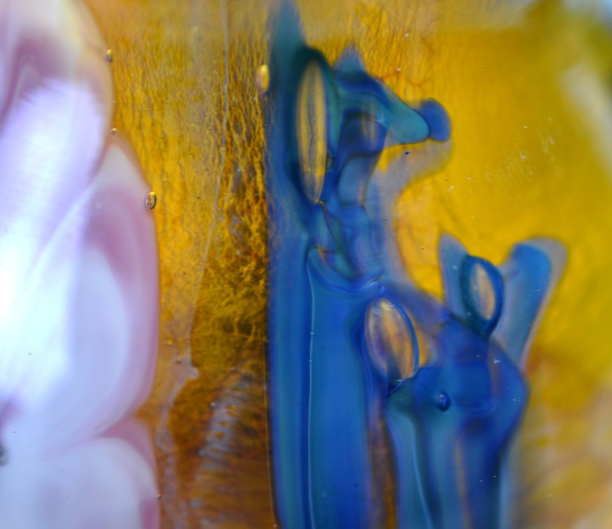 Josh Simpson Floral Art Glass Vase, photo 7 of 17