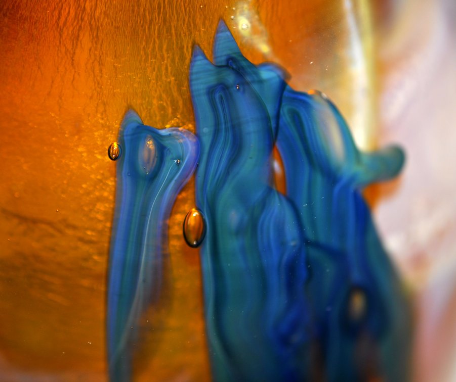 Josh Simpson Floral Art Glass Vase, photo 9 of 17