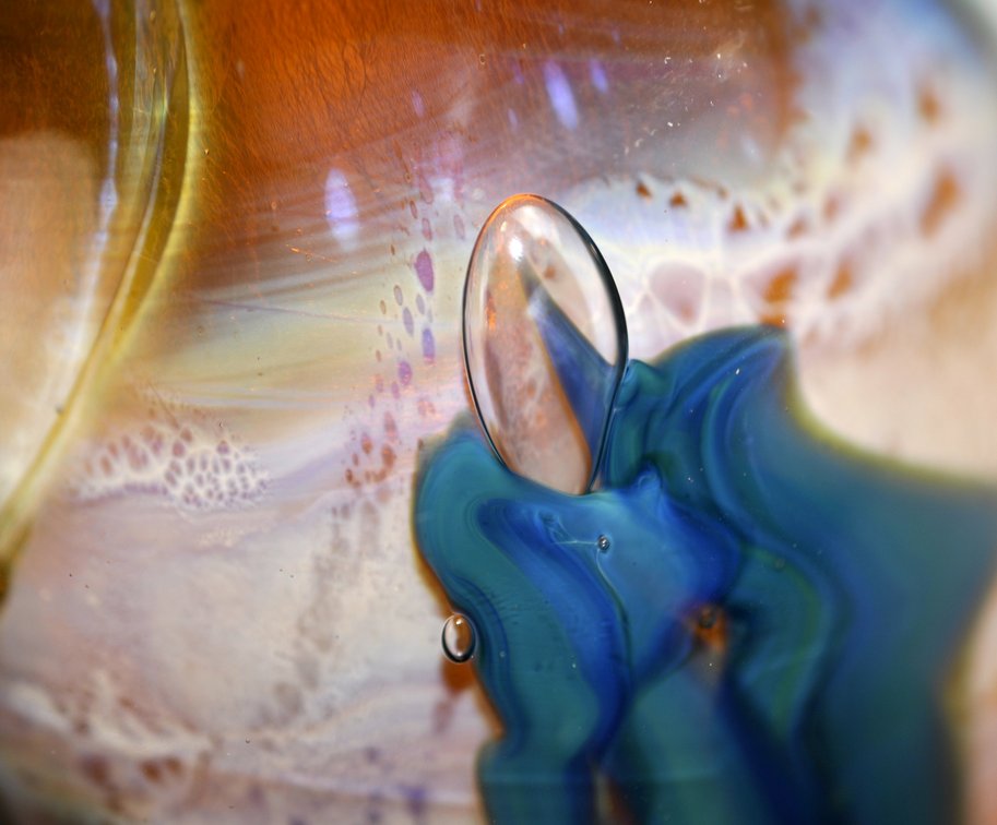Josh Simpson Floral Art Glass Vase, photo 10 of 17
