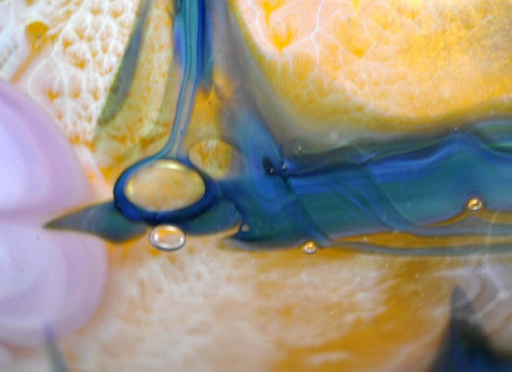Josh Simpson Floral Art Glass Vase, photo 8 of 17
