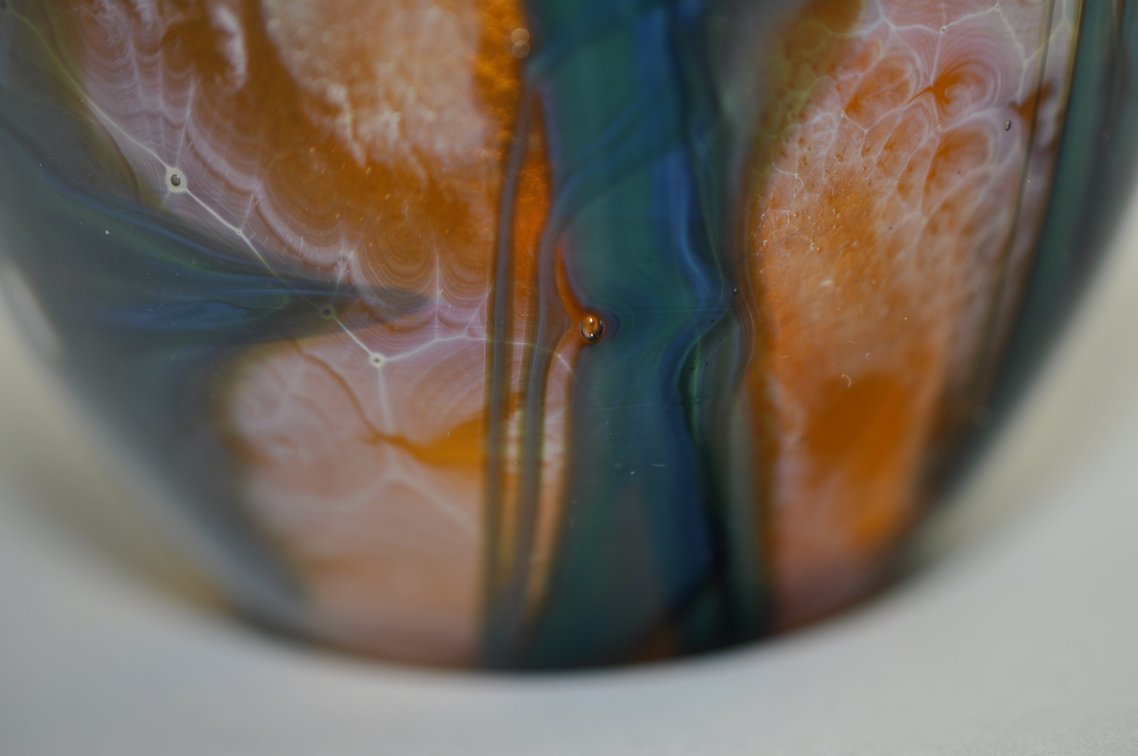 Josh Simpson Floral Art Glass Vase, photo 13 of 17