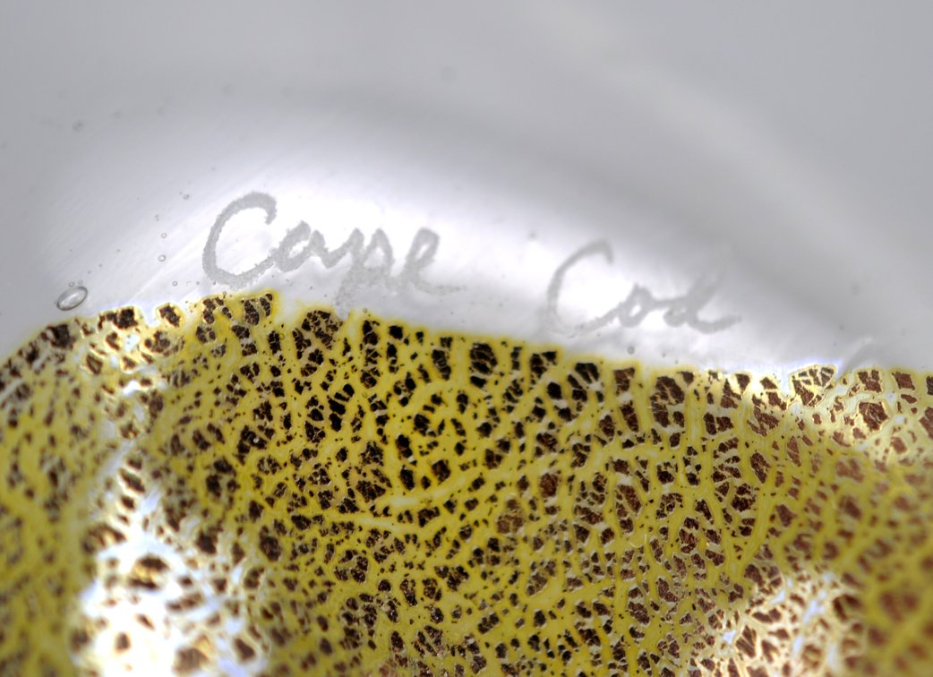 Michael Magyar Gold Leaf Crackle Art Glass Vase, photo 5 of 12