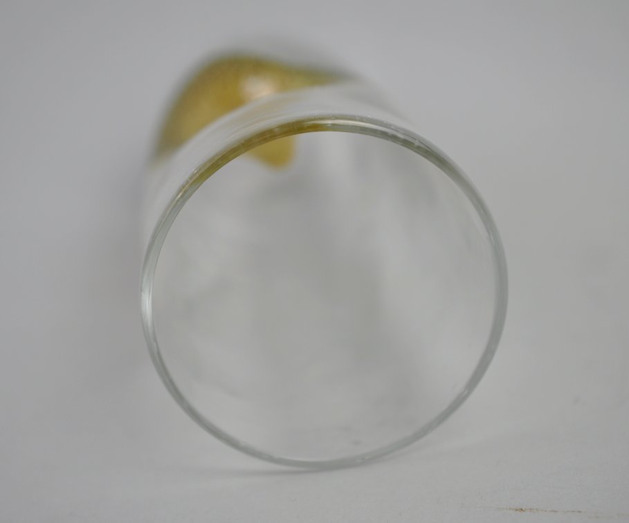 Michael Magyar Gold Leaf Crackle Art Glass Vase, photo 9 of 12