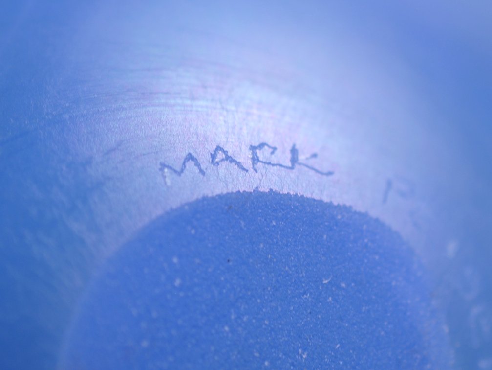 Mark Peiser 1973 Iridescent Opalescent Swirl Vase, photo 10 of 12