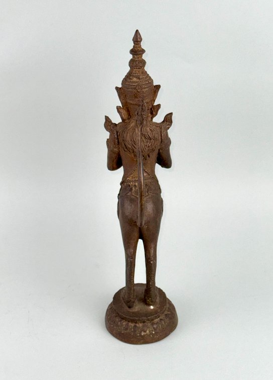 Thai Bronze Kinnari Guardian Figure, photo 4 of 12