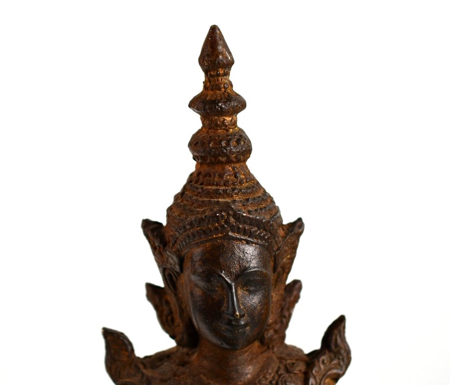 Thai Bronze Kinnari Guardian Figure, photo 5 of 12