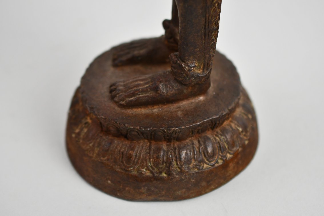 Thai Bronze Kinnari Guardian Figure, photo 11 of 12