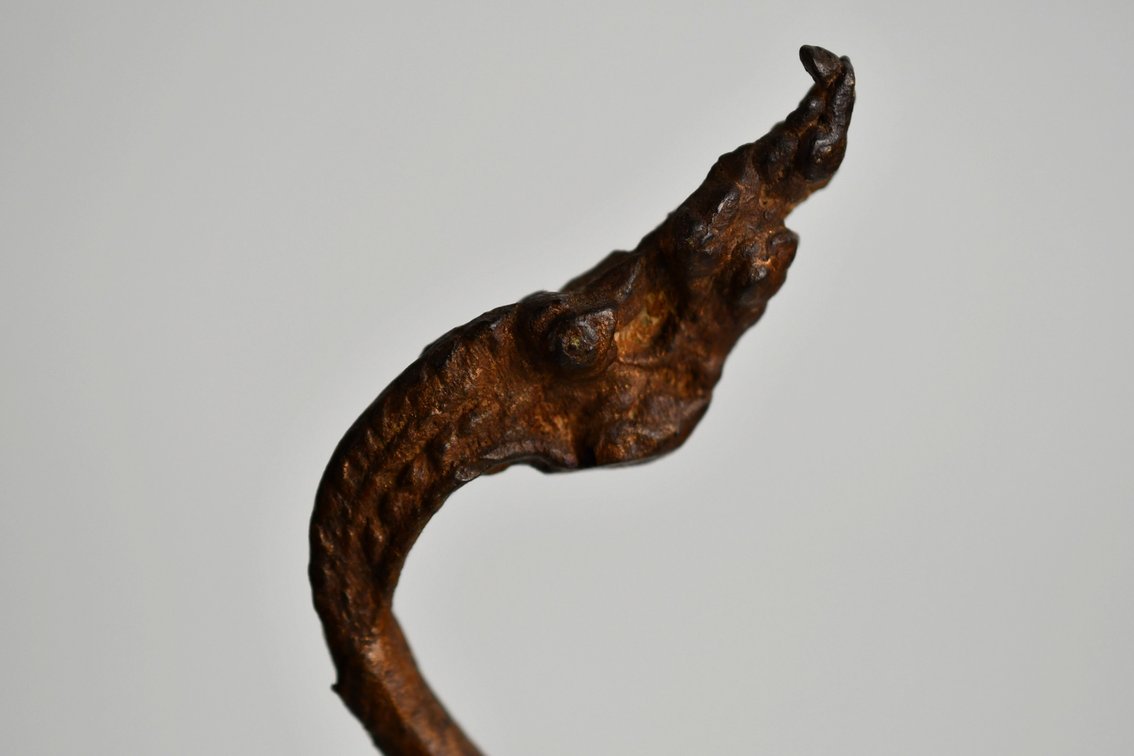 Thai Bronze Kinnari Guardian Figure, photo 10 of 12