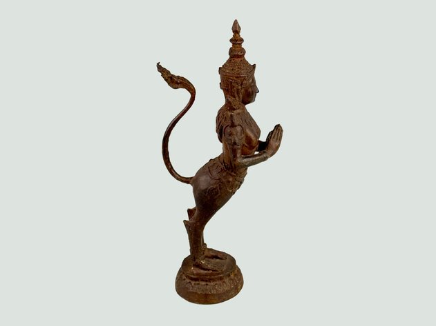 Thai Bronze Kinnari Guardian Figure