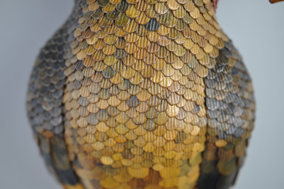 Federico Mexican Leather Macaw Hanging Sculpture, photo 3 of 21
