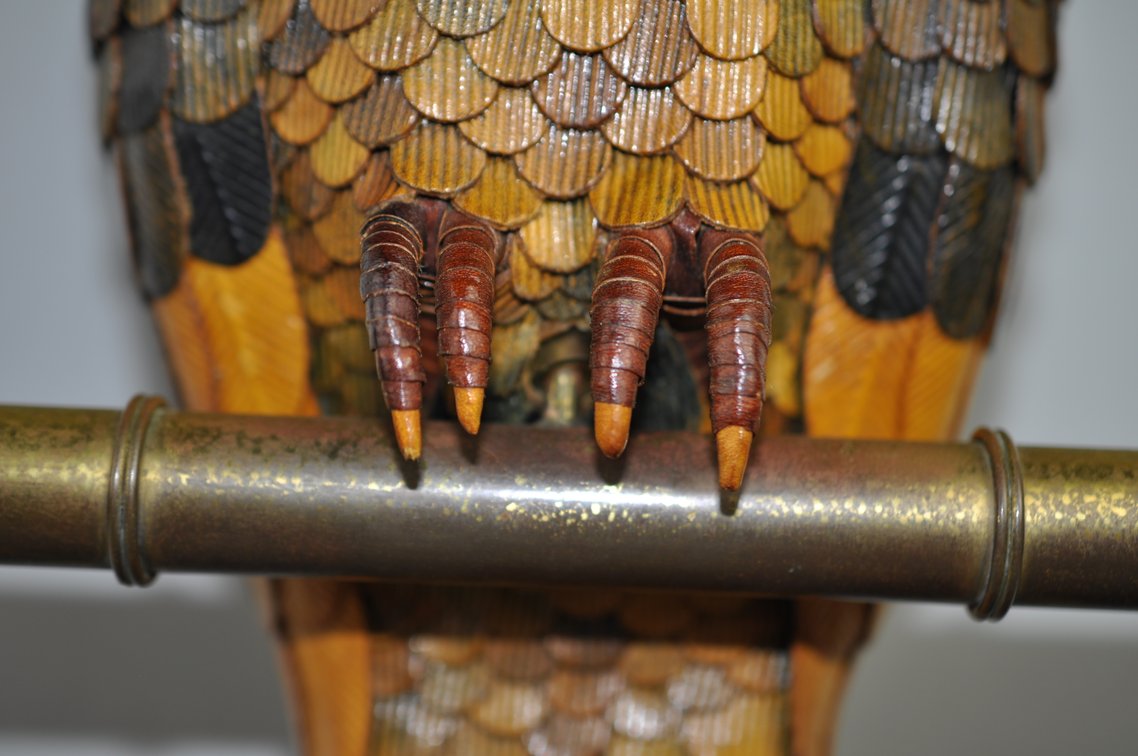 Federico Mexican Leather Macaw Hanging Sculpture, photo 4 of 21