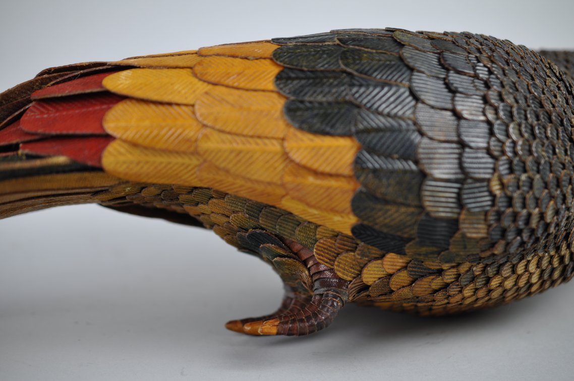 Federico Mexican Leather Macaw Hanging Sculpture, photo 15 of 21