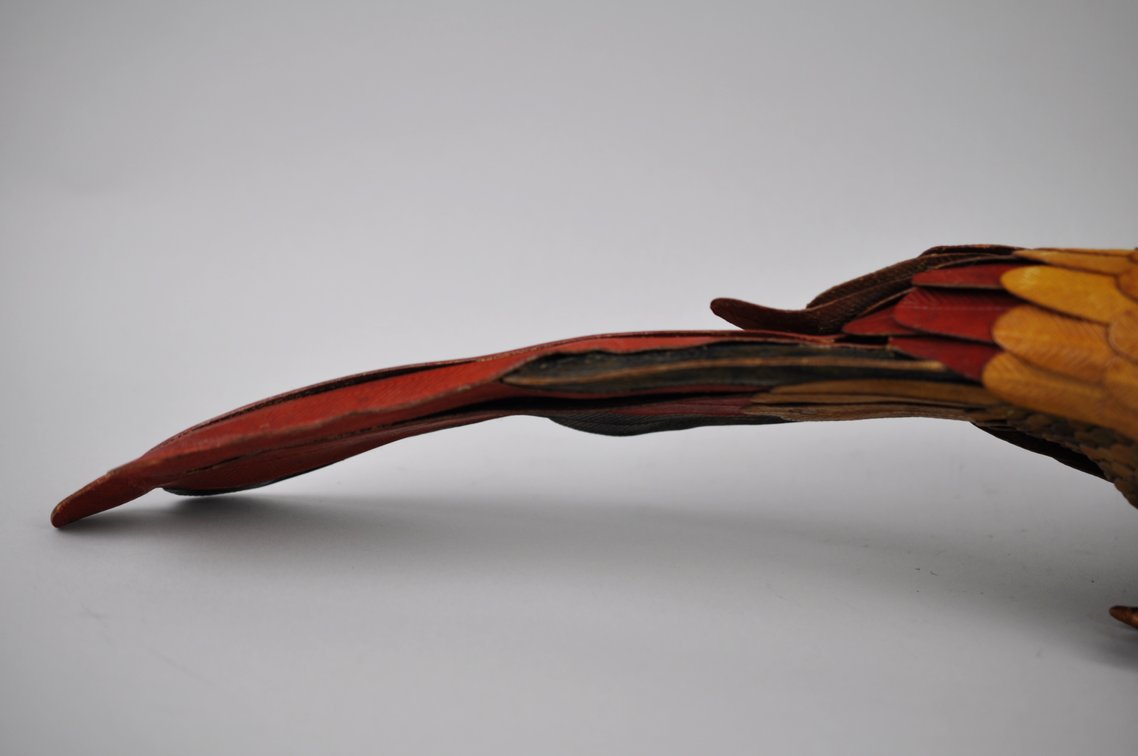 Federico Mexican Leather Macaw Hanging Sculpture, photo 17 of 21