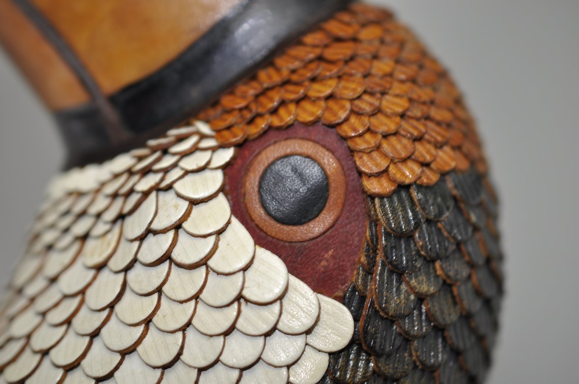 Federico Mexican Leather Toucan Sculpture, photo 10 of 15