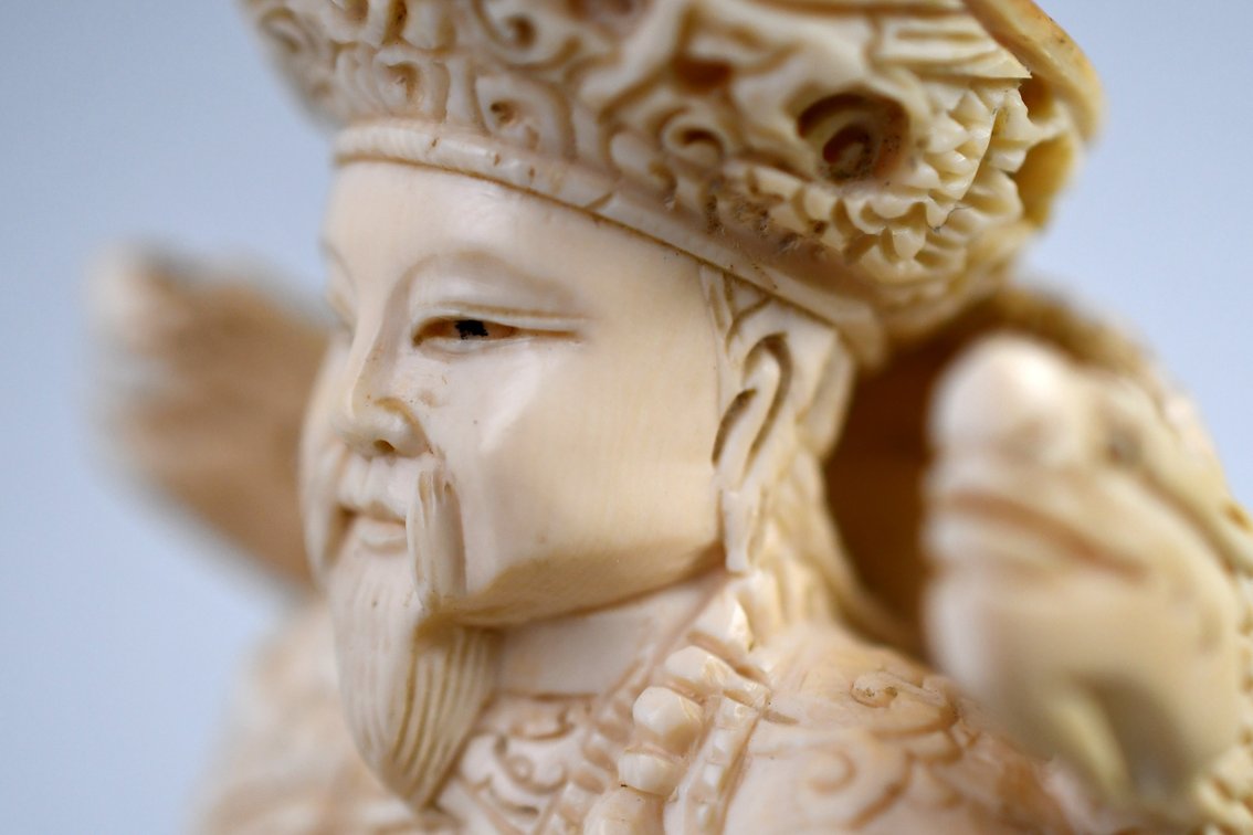 Chinese Emperor & Empress Carved Figures, photo 11 of 50