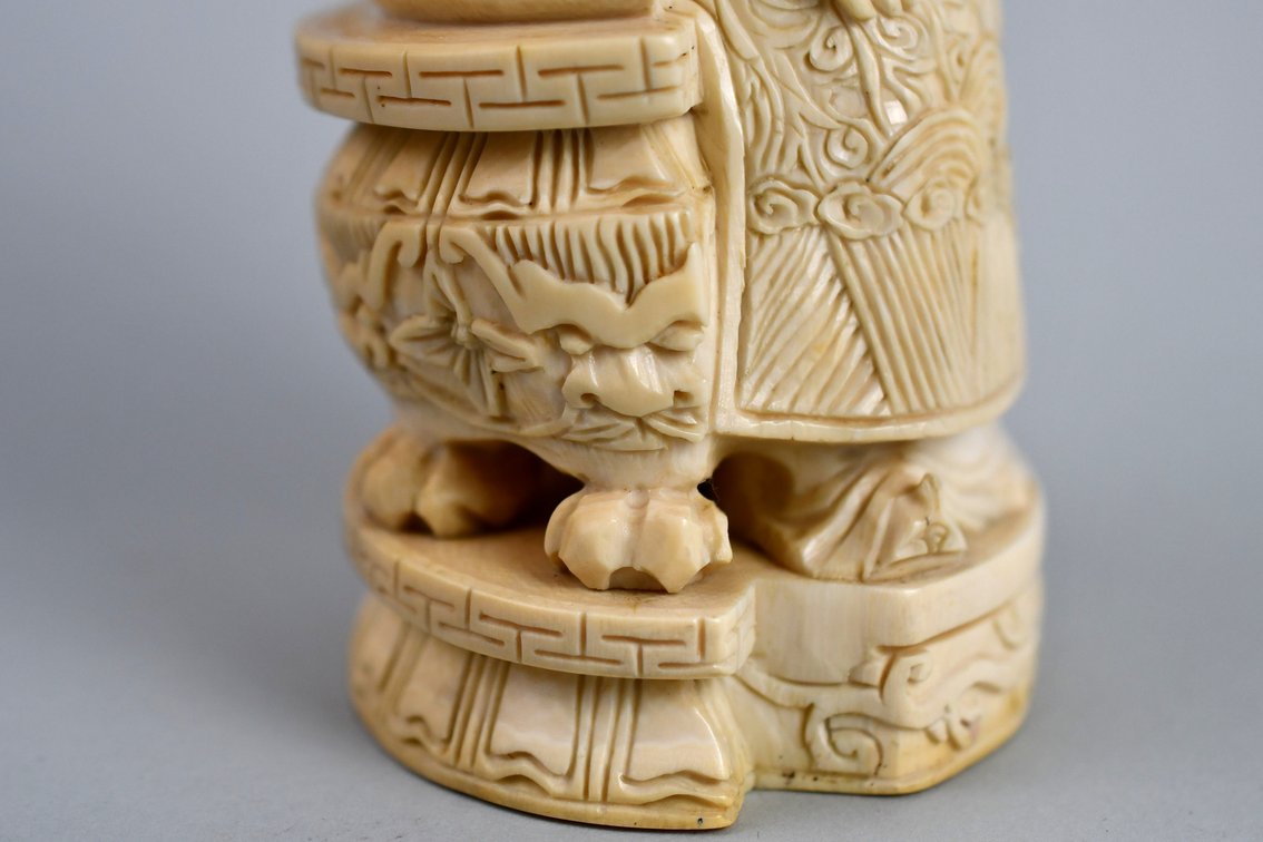 Chinese Emperor & Empress Carved Figures, photo 48 of 50