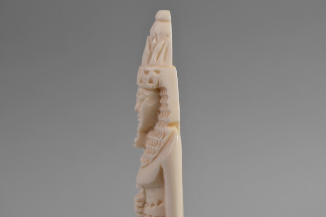 Egyptian Pharaoh & Goddess Carved Bone Figures, photo 7 of 31