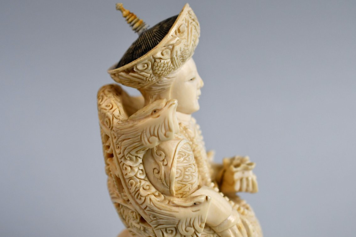 Chinese Emperor & Empress Carved Figures, photo 44 of 50