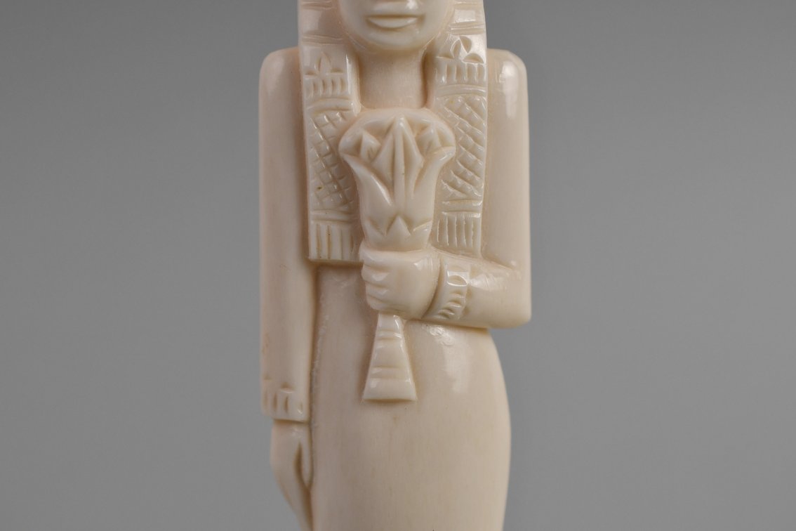 Egyptian Pharaoh & Goddess Carved Bone Figures, photo 19 of 31