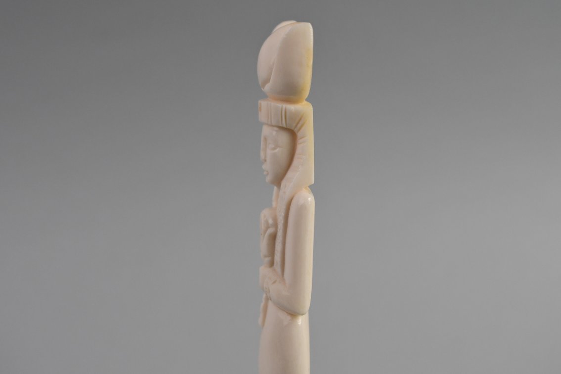 Egyptian Pharaoh & Goddess Carved Bone Figures, photo 22 of 31
