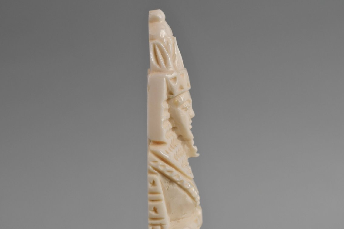 Egyptian Pharaoh & Goddess Carved Bone Figures, photo 13 of 31