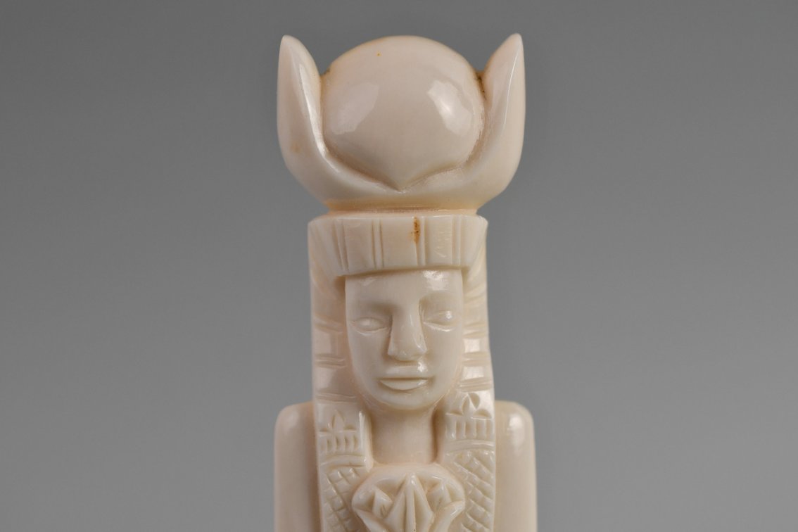 Egyptian Pharaoh & Goddess Carved Bone Figures, photo 18 of 31