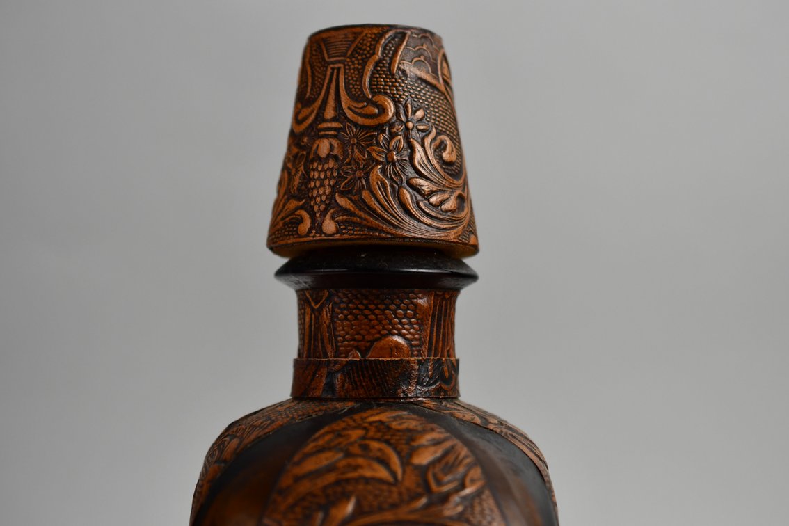 Spanish Cordoba Embossed Leather Wrapped Flask, photo 7 of 17