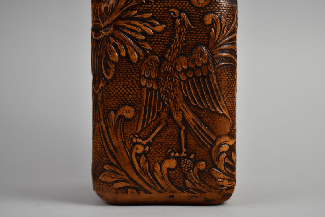 Spanish Cordoba Embossed Leather Wrapped Flask, photo 8 of 17