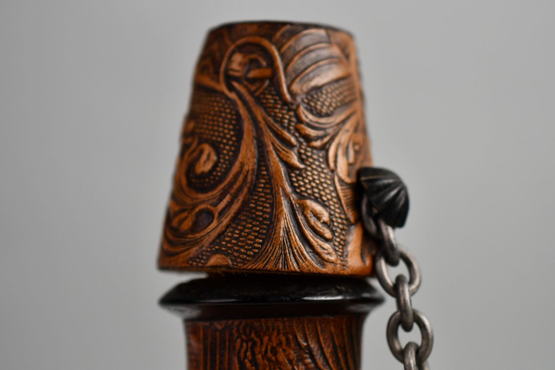 Spanish Cordoba Embossed Leather Wrapped Flask, photo 10 of 17