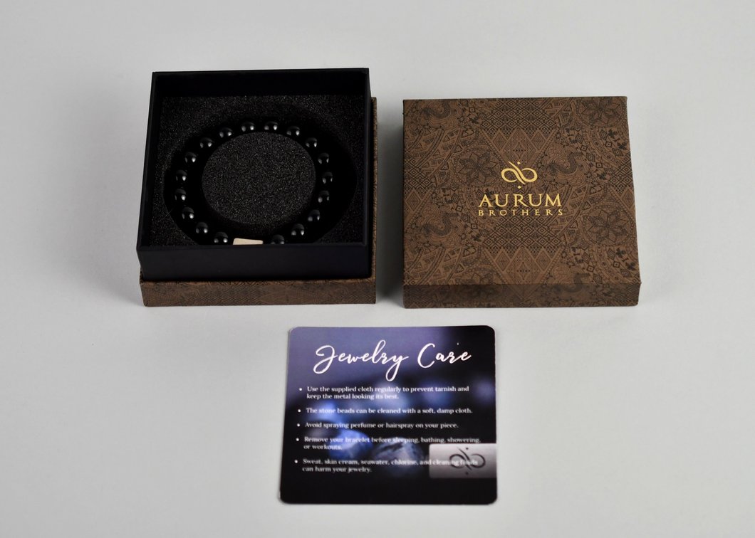 Aurum Brothers Black Gemstone Bracelet, photo 9 of 11