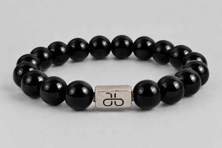 Aurum Brothers Black Gemstone Bracelet
