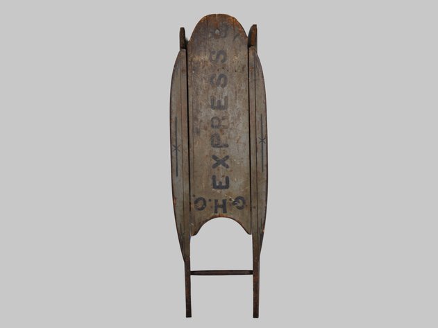 American Folk Art Coasting Sled
