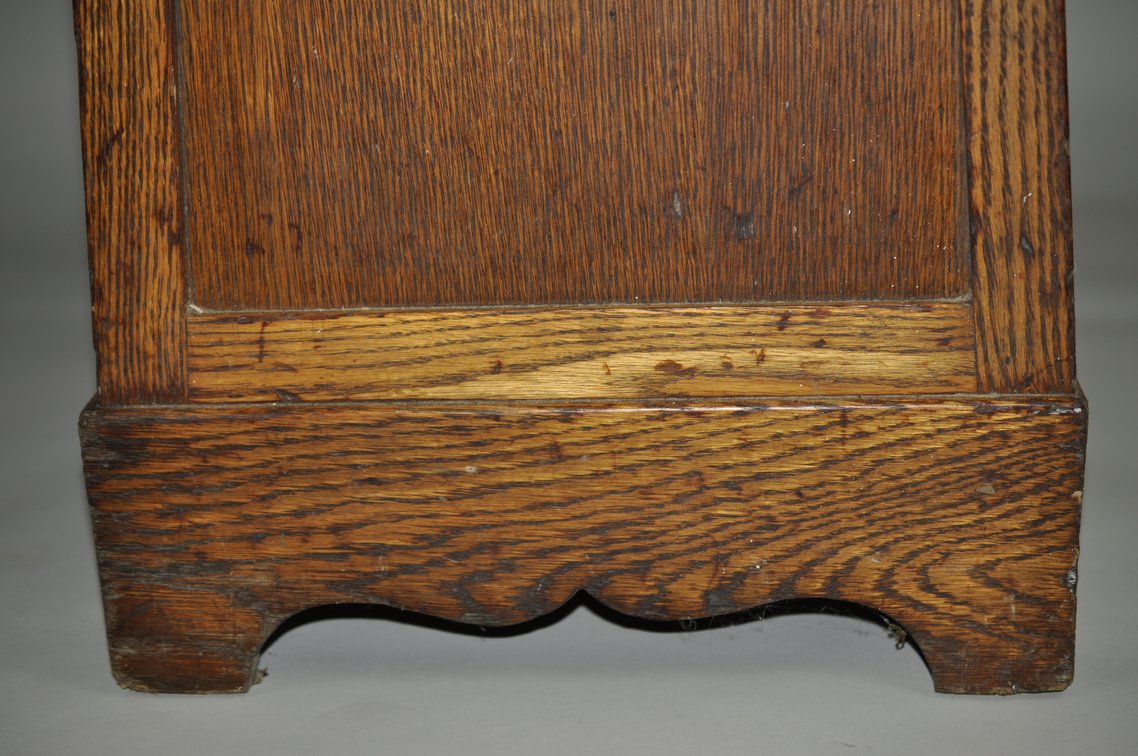 Antique Oak Church Offering/Alms Box Stand, photo 15 of 22