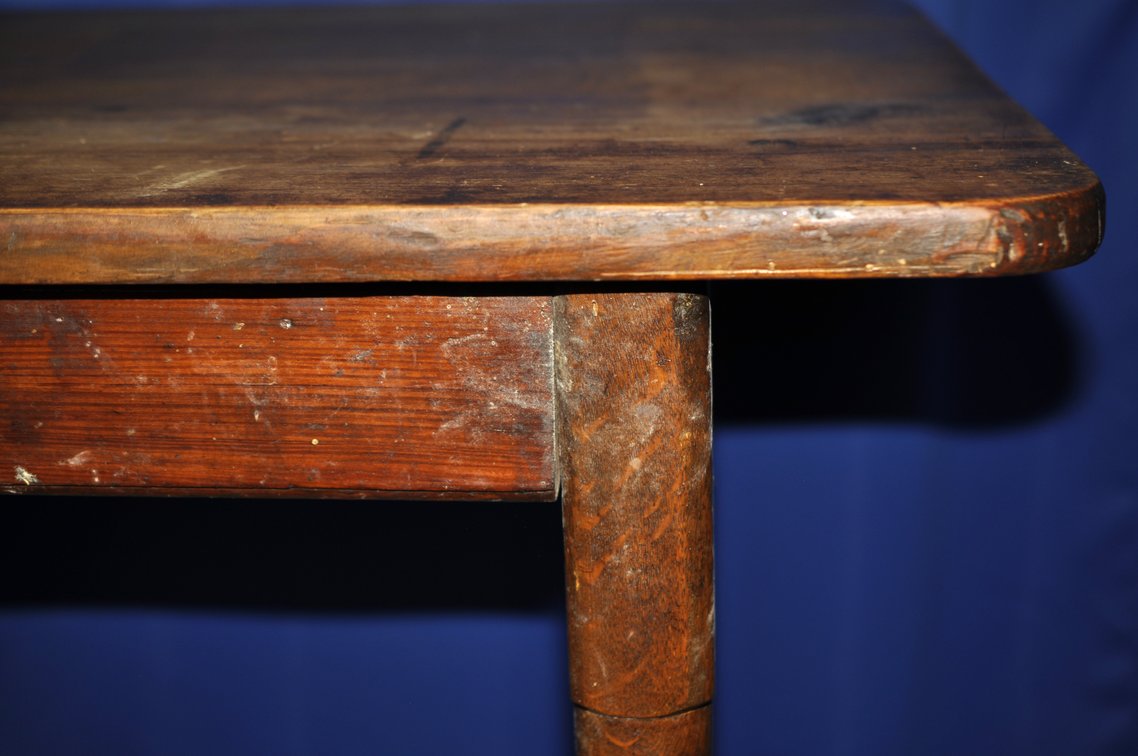 Primitive Wooden Farmhouse Dining Table, photo 14 of 24