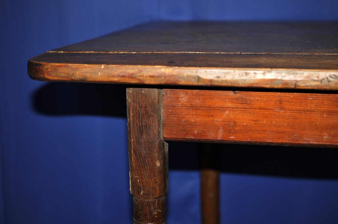 Primitive Wooden Farmhouse Dining Table, photo 16 of 24