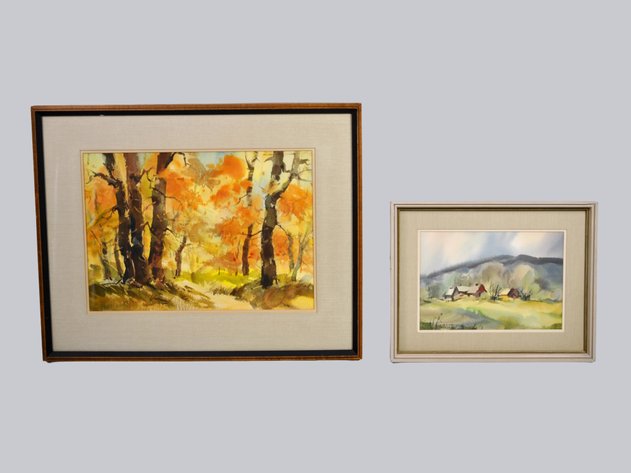 Louise B. Hansen, Watercolor Landscapes Paintings