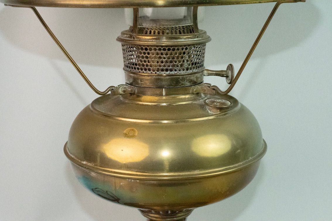 Vintage Brass Porcelain & Glass Lamp Collection, photo 5 of 32