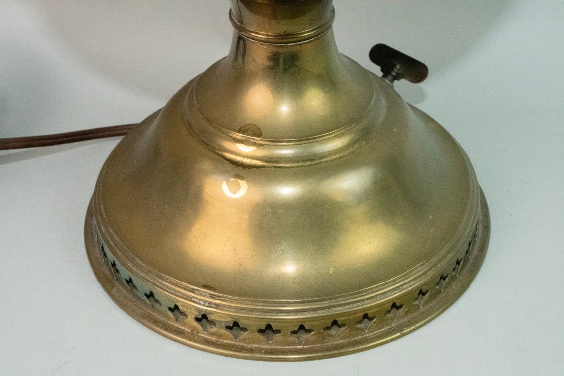 Vintage Brass Porcelain & Glass Lamp Collection, photo 6 of 32