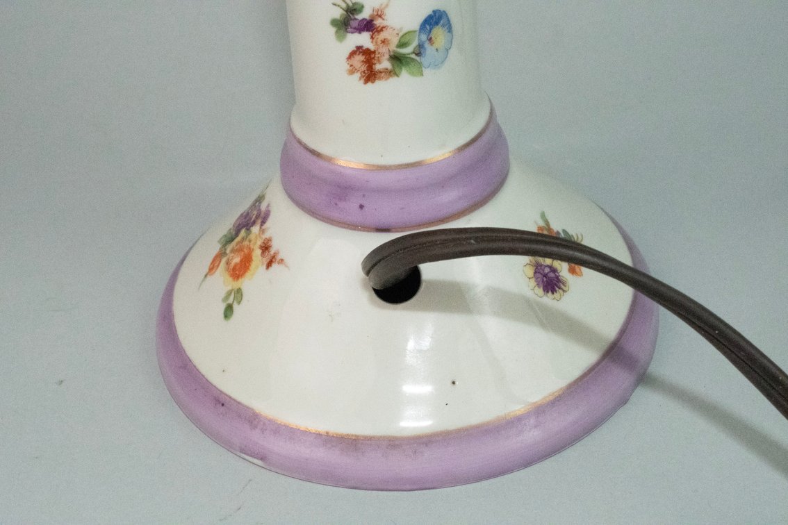 Vintage Brass Porcelain & Glass Lamp Collection, photo 21 of 32