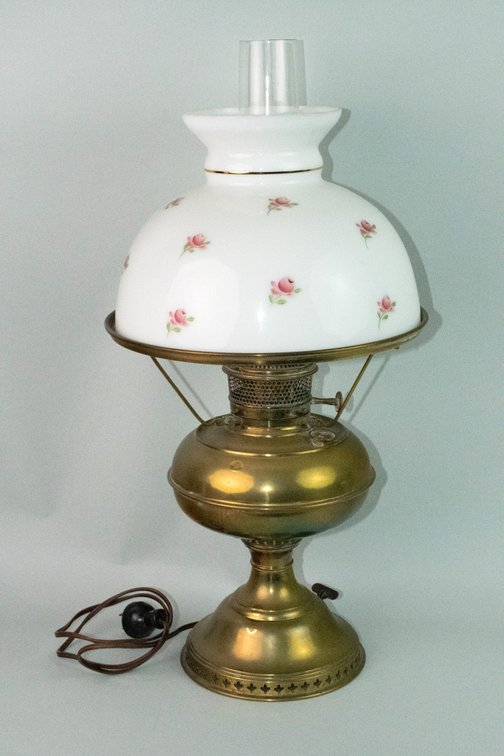 Vintage Brass Porcelain & Glass Lamp Collection, photo 2 of 32