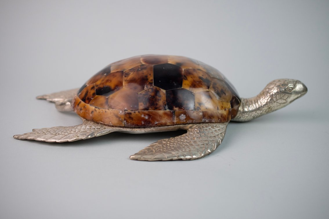 Maitland-Smith Penshell & Silver Tone Turtle, photo 9 of 13