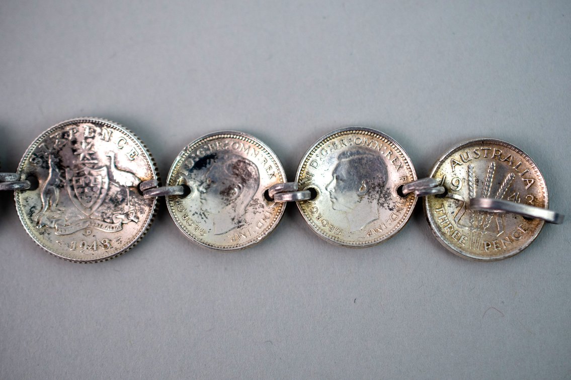 Sterling Silver Australian Pence Trench Art, photo 4 of 14