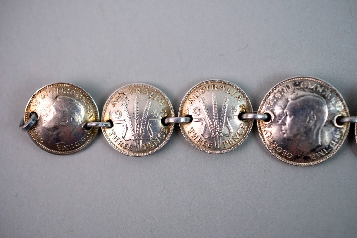 Sterling Silver Australian Pence Trench Art, photo 5 of 14
