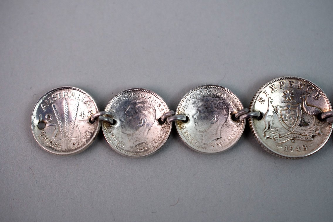 Sterling Silver Australian Pence Trench Art, photo 2 of 14