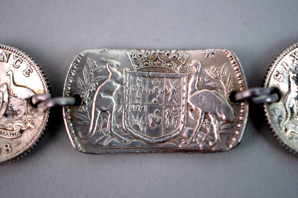 Sterling Silver Australian Pence Trench Art, photo 3 of 14